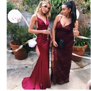 Noodz boutique deep red prom dress